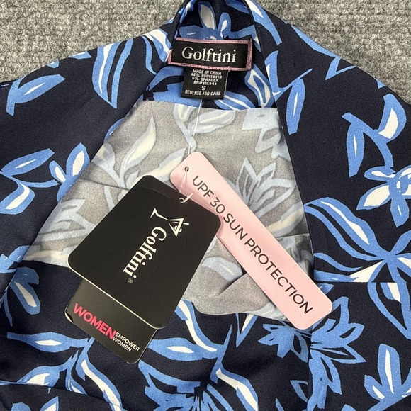 Golftini Skort Womens Small Blue Floral Move It Long Ruffle Golf UPF 30 Athletic - Picture 2 of 6